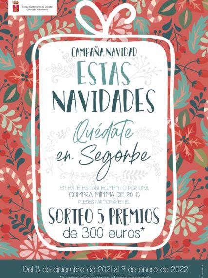 Comercio lanza la campaña “Estas Navidades, quédate en Segorbe” con 1.500 € en premios