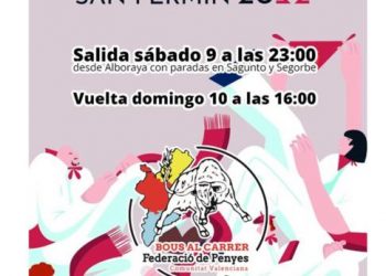 La Federación de Peñas ‘Bous al Carrer’ CV organiza un viaje a los San Fermines con parada en Segorbe