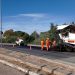 Obras de reparación del pavimento en el acceso a la A-23