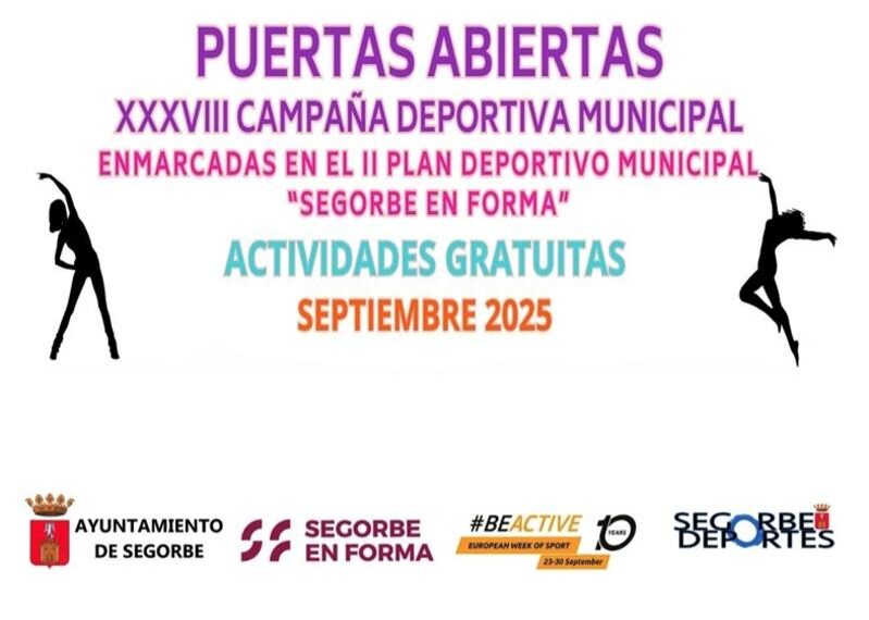 El Ayuntamiento de Segorbe Abre sus Puertas al Deporte con una Variada Campaña de Actividades Gratuitas