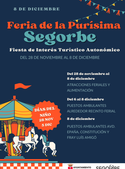 Segorbe ya vive la Feria de la Purísima: casi diez días de luces, ruido y olor a churros