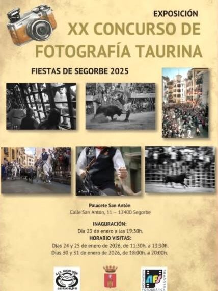 El Palacete de San Antón acoge la inauguración de la exposición del XX Concurso de Fotografía Taurina de Segorbe