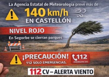 AEMET prevé rachas superiores a 140 km/h en el interior de Castellón el sábado