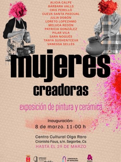 ASAC-Segorbe y el Ayuntamiento presentan “Mujeres Creadoras”, exposición colectiva del 8 al 29 de marzo