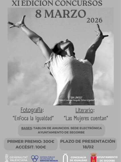 Segorbe convoca la undécima edición de los concursos “Las mujeres cuentan” y “Enfoca la igualdad” con motivo del Día Internacional de la Mujer