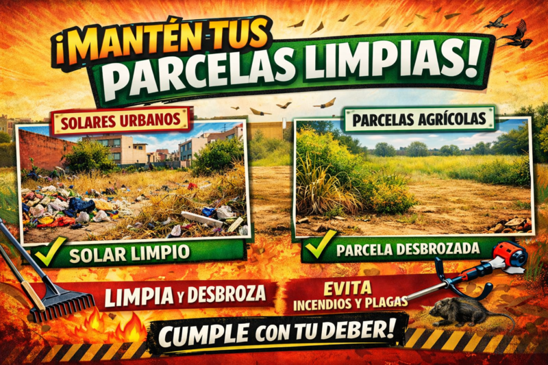 El Ayuntamiento de Segorbe pide limpiar solares y parcelas tras las lluvias para evitar plagas e incendios