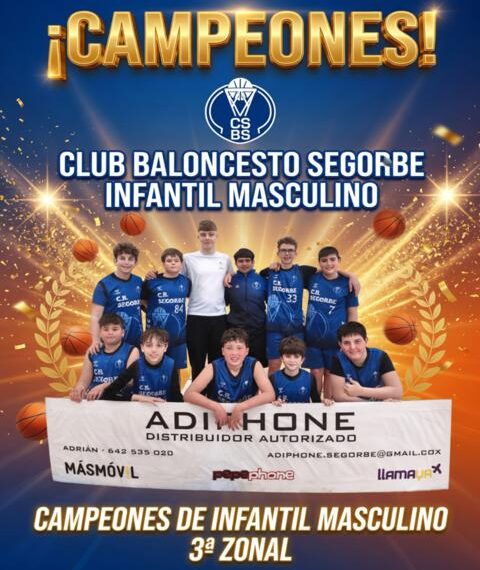 El Infantil Masculino del C.B. Segorbe, campeón de grupo y listo para la Fase de Ascenso