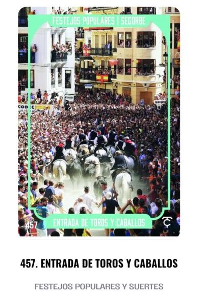 La Entrada de Toros y Caballos de Segorbe se colecciona en cromos