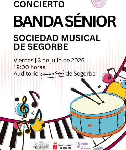 La Banda Sénior de la Sociedad Musical de Segorbe pone el broche al curso con un concierto abierto al público