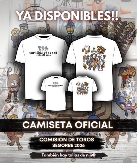 Las camisetas oficiales de la Comisión de Toros de Segorbe 2026 ya pueden adquirirse por diferentes vías