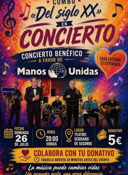La Orquesta Combo Siglo XX vuelve al Teatro Serrano con un concierto benéfico para Manos Unidas