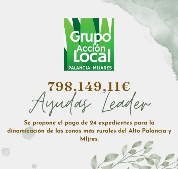 El GAL Palancia Mijares 14/20 propone la concesión de 798.149,11€ en ayudas Leader