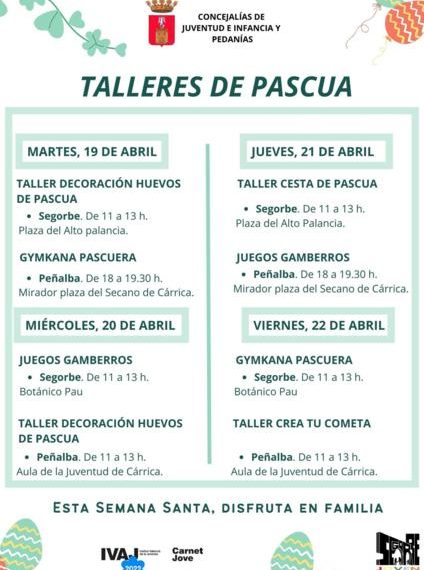 Talleres de Pascua para disfrutar en familia en Segorbe y Peñalba