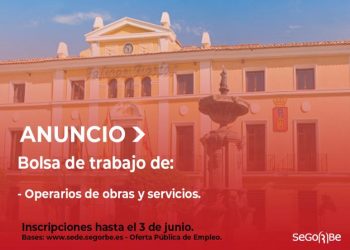 Segorbe convoca una bolsa de trabajo de operario de obras y servicios