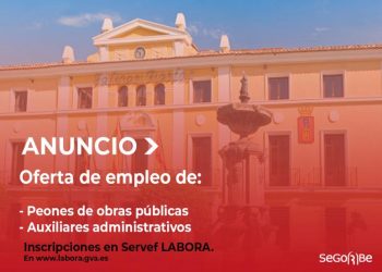 El Ayuntamiento lanza 5 puestos de trabajo temporal con ayudas del Servef LABORA y la Diputación de Castellón
