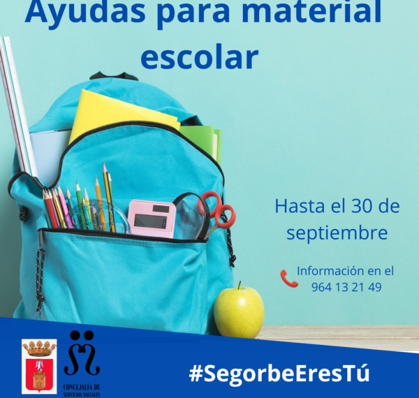 Abierto el plazo para solicitar las ayudas de material escolar de Segorbe