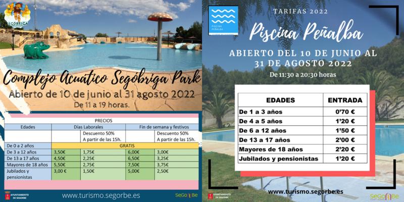 Segorbe abre mañana el complejo acuático Segóbriga Park y la piscina de Peñalba