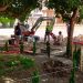 La Brigada Municipal renueva el sistema de suministro eléctrico de las torres de la Glorieta