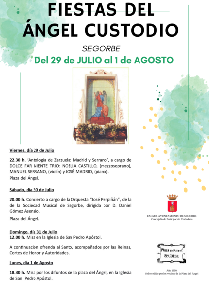 Segorbe celebra este fin de semana las Fiestas del Ángel Custodio