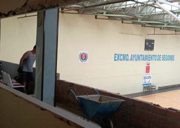 Obras de mejora en el Pabellón Polideportivo de Segorbe