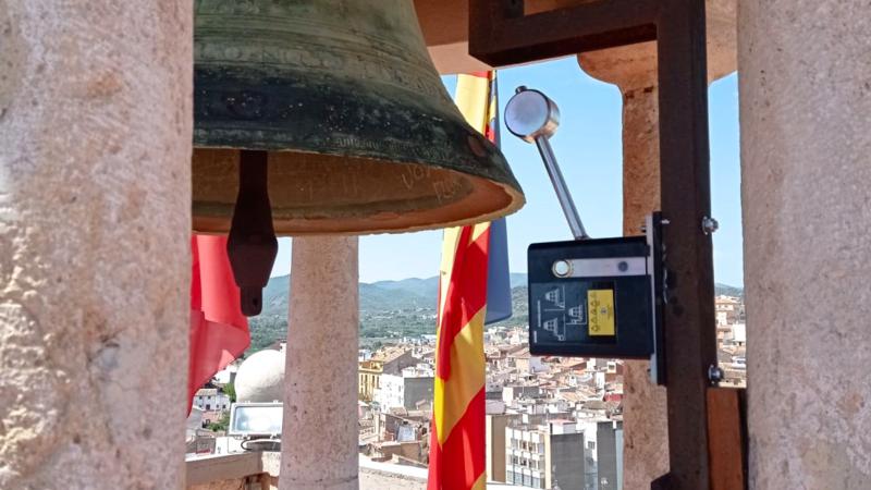 El campanario de Segorbe ya vuelve a tocar las horas y los cuartos