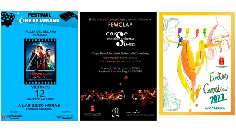 Fiestas en Cárrica y Villatorcas y el III Festival de Música Clásica del Alto Palancia, protagonistas en Segorbe