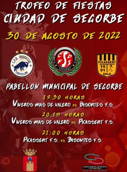 El martes espectacular triangular del Viveros Mas de Valero ante Picassent y Bisontes Castellón para celebrar el Trofeo de Fiestas