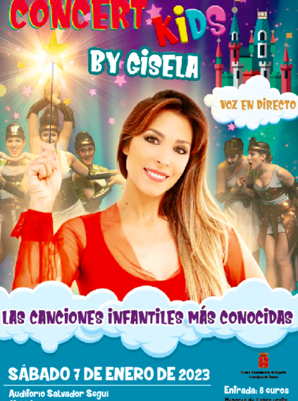 Concert Kids by Gisela, la cantante de Operación Triunfo, el 7 de enero en Segorbe