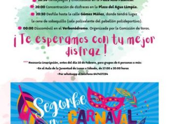 El Ayuntamiento organiza, el 18 de febrero, el acto “Segorbe en Carnaval”