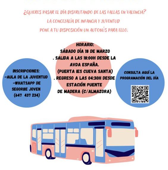 Segorbe Joven organiza autobuses gratuitos para las Fallas y la Magdalena