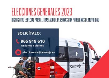 Cruz Roja apoyará el desplazamiento de personas con movilidad reducida en las Elecciones Generales