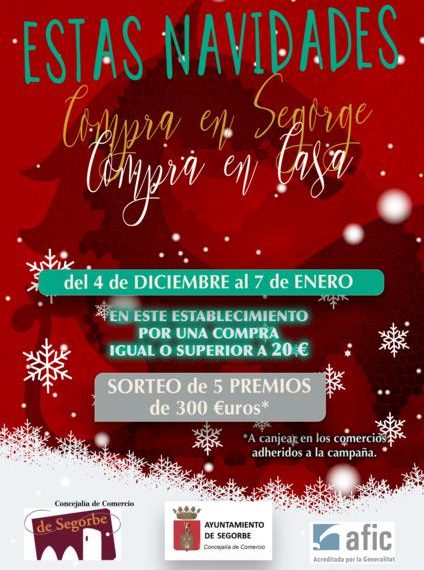 Vuelve la campaña “Estas Navidades, compra en Segorbe” con 1.500 € en premios