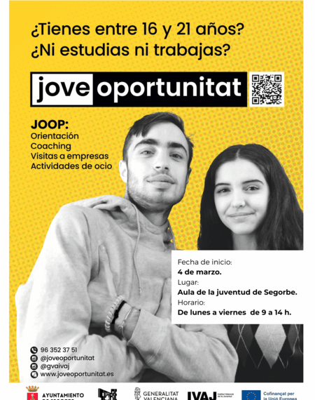 El Aula de la Juventud de Segorbe acogerá el programa “Jove Oportunitat”