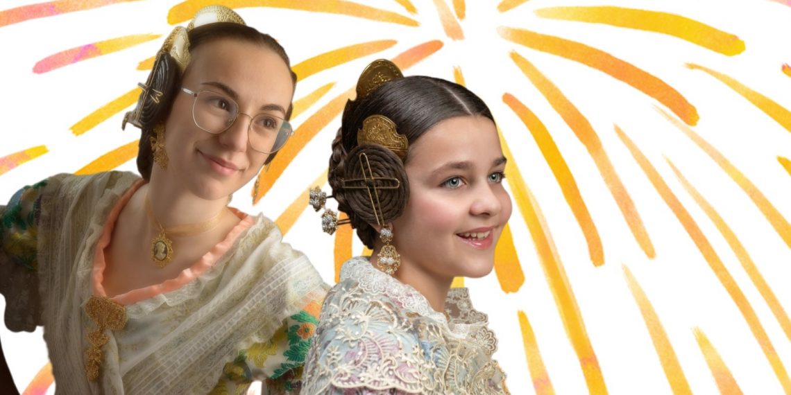 Elena Vidal Sevilleja e Isabel Moya Martínez, Falleras Mayor e Infantil de la Falla Plaza Almudín Segorbe
