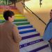 Segorbe estrena su “escalera del orgullo” en el Día Internacional contra la LGTBIfobia