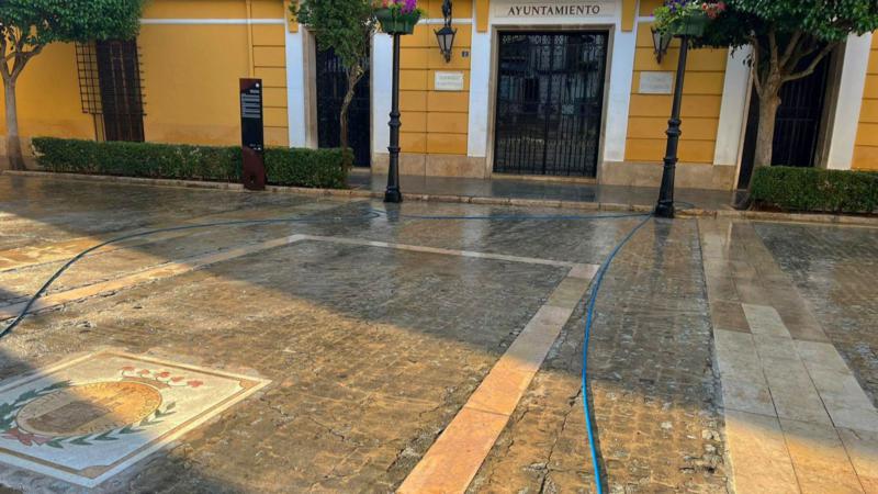 El Ayuntamiento comienza la hidrolimpieza de Segorbe