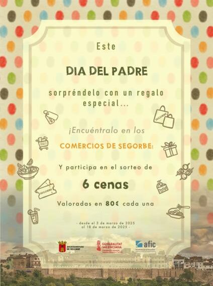 La campaña del Día del Padre sortea 6 cenas en Segorbe
