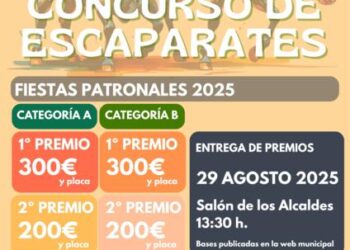 Convocado el Concurso de Escaparates de las Fiestas Patronales 2025