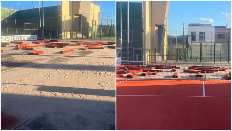 Segorbe renueva una de sus pistas de tenis en la Ciudad Deportiva “El Sisterre” para impulsar el deporte local