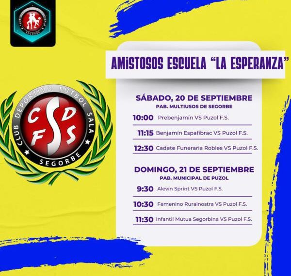 La Escuela del CDFS Segorbe echa a rodar con los primeros partidos amistosos ante el Puzol FS