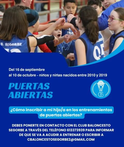 Puertas Abiertas en el Club Baloncesto Segorbe