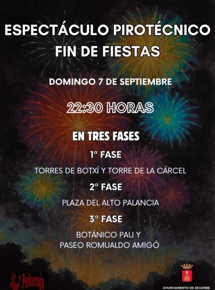 La magia del fuego iluminará tres rincones de Segorbe en su última noche de fiesta