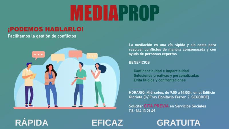 Segorbe estrena Mediaprop, un nuevo servicio de mediación gratuita para resolver conflictos