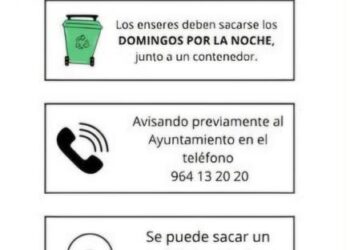 Segorbe promueve una ciudad limpia con su servicio de recogida de enseres