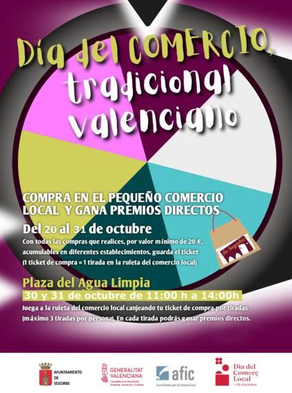 Segorbe celebra el Día del Comercio Tradicional Valenciano con una ruleta de premios para impulsar el comercio local