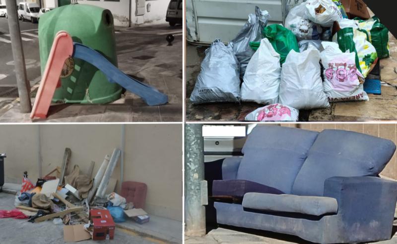 Segorbe clama contra los actos incívicos, muebles abandonados en la vía pública