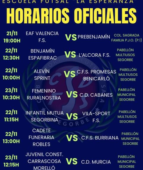 Futsal a tope en la Escuela La Esperanza de Segorbe