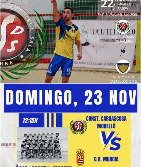 ¡Doble ración de fútbol sala este finde en Segorbe!