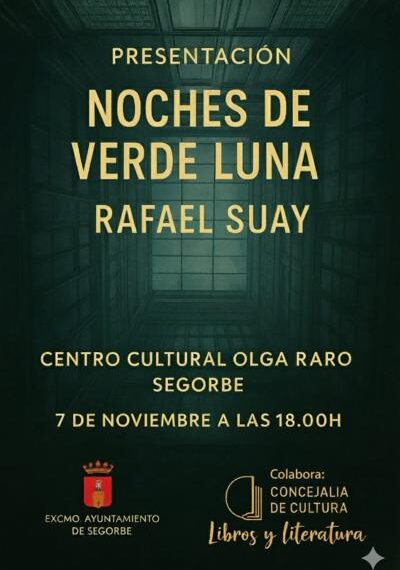 Rafael Suay presenta su nuevo poemario “Noches de Verde Luna”