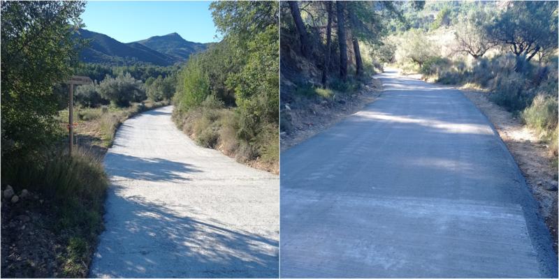 El camino Rocha Tornero ya tiene hormigón nuevo contra las próximas riadas